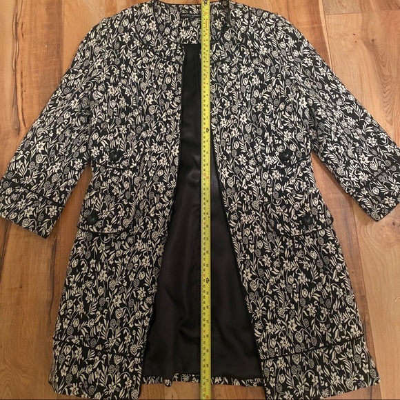 MARIO SERRANI Spring Black & White Coat Blazer - Picture 9 of 13